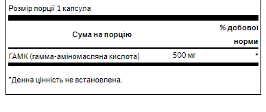 GABA 500 mg - 100 caps &mdash; оригинальный товар