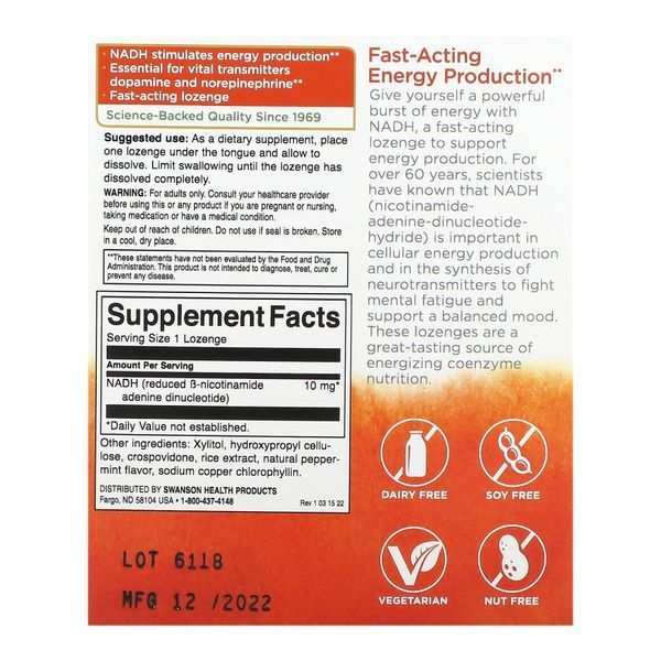 NADH 10mg - 30tab &mdash; оригинальный товар