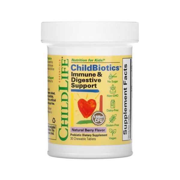 ChildBiotics Immune + Digestive Support - 30 Chewable tabs Natural Berry &mdash; оригінальний товар