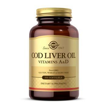 Cod Liver Oil Vitamins A&D - 100 softgels &mdash; оригинальный товар