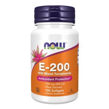 E-200 Mixed Tocopherols - 100 sgels &mdash; оригинальный товар
