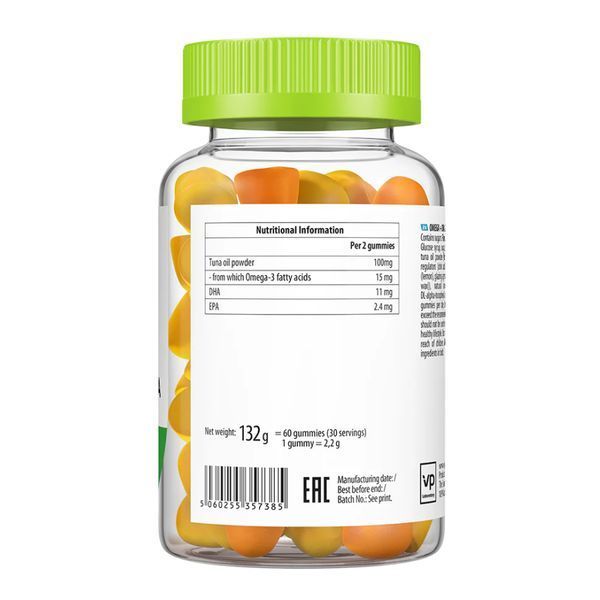 Omega 3 + DHA 60 gummies &mdash; оригінальний товар