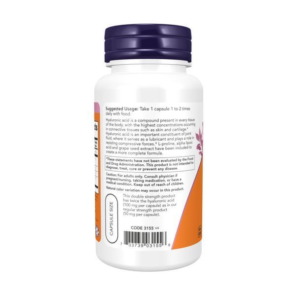 Hyaluronic Acid Double Strength 100 mg - 120 vcaps &mdash; оригінальний товар
