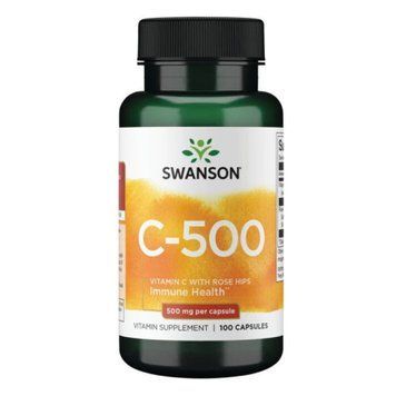 Vitamin C with Rose Hips 500 mg - 100 caps &mdash; оригинальный товар