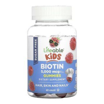 Biotin 5,000mcg Kids Sugar Free - 60 gummies &mdash; оригинальный товар