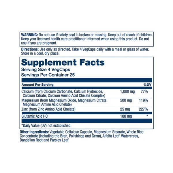 Calcium Magnesium Zinc - 100 vcaps &mdash; оригинальный товар