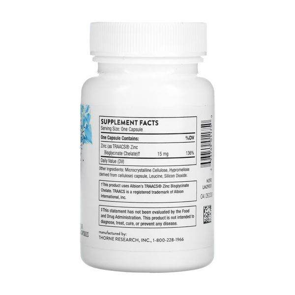 Zinc Bisglycinate 15mg - 60 caps &mdash; оригінальний товар