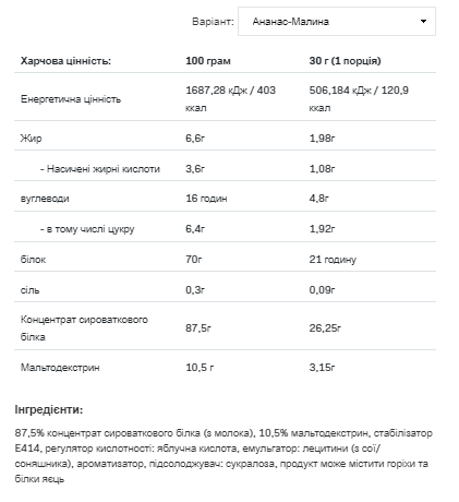 Whey Protein - 2270g Pineapple Raspberry &mdash; оригинальный товар