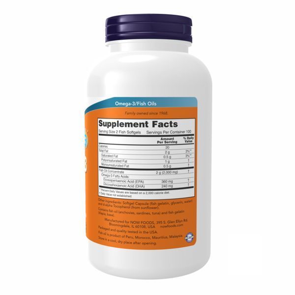 Omega-3 FO 1000mg 180/120 Fish Gelatin - 200 sgels &mdash; оригінальний товар