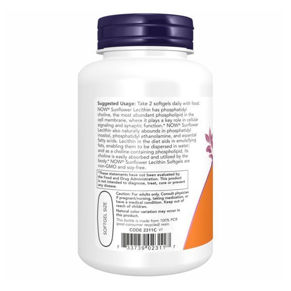 Sunflower Lecithin 1200mg - 200 sgels &mdash; оригинальный товар