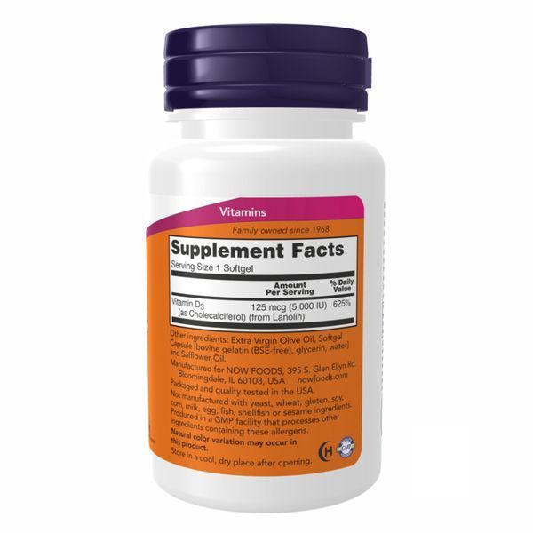Vitamin D-3 5000 IU - 240 softgels &mdash; оригінальний товар