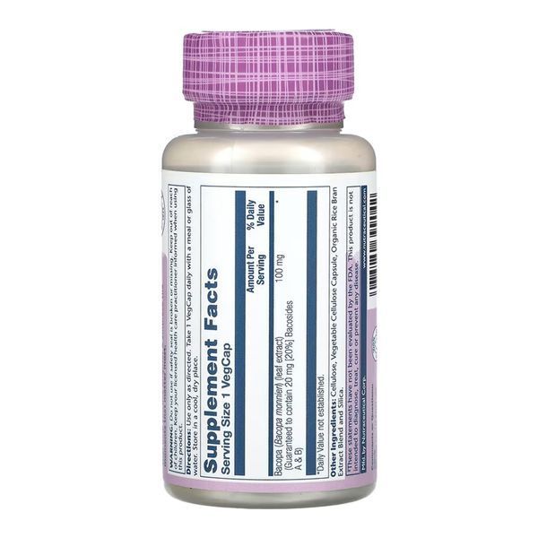 Bacopa 100mg - 60 vcaps &mdash; оригінальний товар