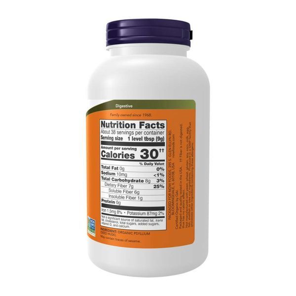 Certified Organic Psyllium Husk Powder - 340g &mdash; оригинальный товар