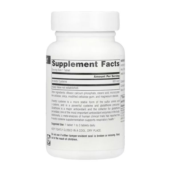N-Acetyl Cysteine 600mg - 60 tabs &mdash; оригінальний товар