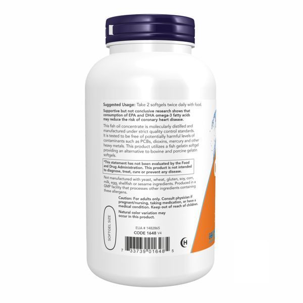 Omega-3 FO 1000mg 180/120 Fish Gelatin - 200 sgels &mdash; оригінальний товар
