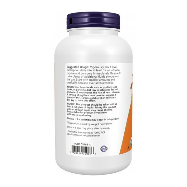 Certified Organic Psyllium Husk Powder - 340g &mdash; оригинальный товар