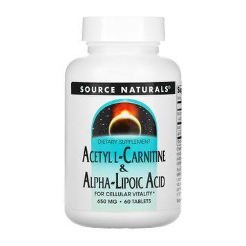 Acetyl L-Carnitine & Alpha-Lipoic Acid 650mg - 60 tabs &mdash; оригинальный товар