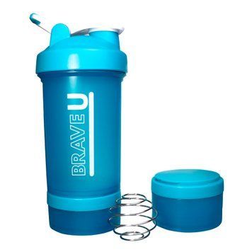 Shaker with containers 3 in 1 - 600ml Blue &mdash; оригинальный товар