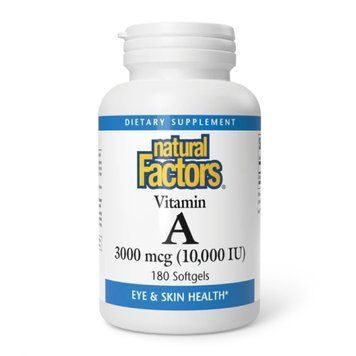 Vitamin A 3000mcg 10000IU - 180 softgels &mdash; оригинальный товар