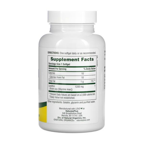 Lecithin 1200 mg - 90 softgels &mdash; оригинальный товар