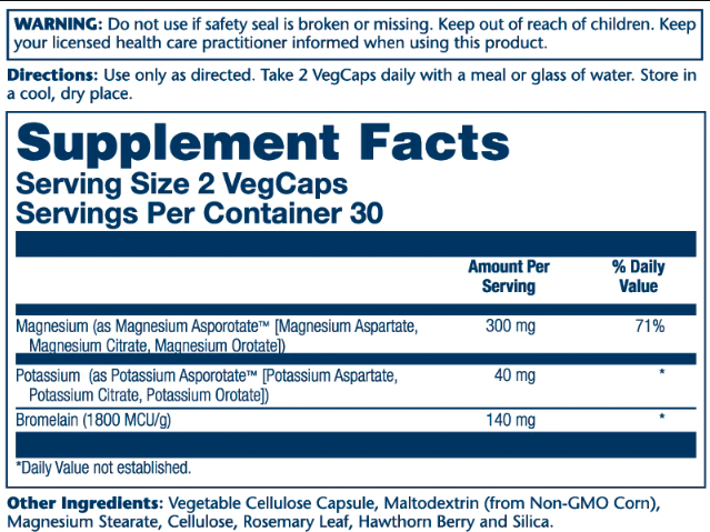 Magnesium & Potassium Asporotate - 60 vcaps &mdash; оригінальний товар