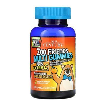 Zoo Friends Multi Gummies Plus Extra C - 60 gummies &mdash; оригинальный товар