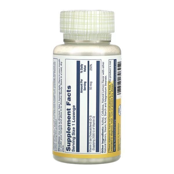 Vitamin D-3 50mcg - 60 lozenges &mdash; оригинальный товар