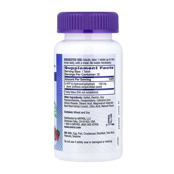 5-HTP 100mg Fast Dissolve - 30 tabs &mdash; оригинальный товар