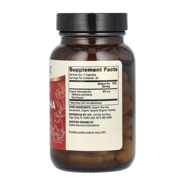 Organic Ashwagandha - 60 caps &mdash; оригинальный товар