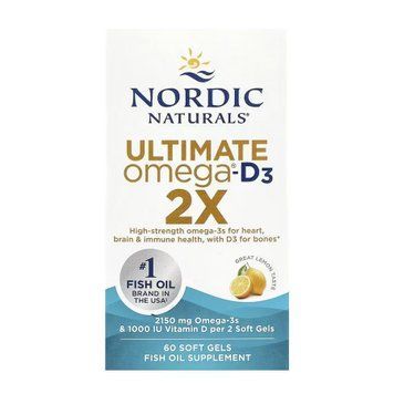 Ultimate Omega 2X D3 - 60 softgels &mdash; оригінальний товар