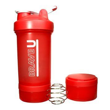 Shaker with containers 3 in 1 - 600ml Red &mdash; оригинальный товар