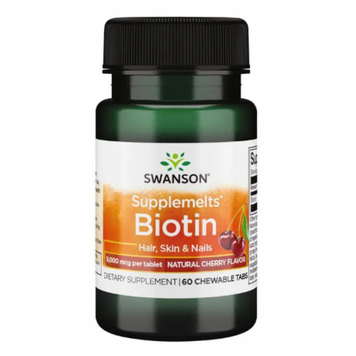 Biotin 5000mcg - 60 Chewables Cherry Flavor &mdash; оригинальный товар