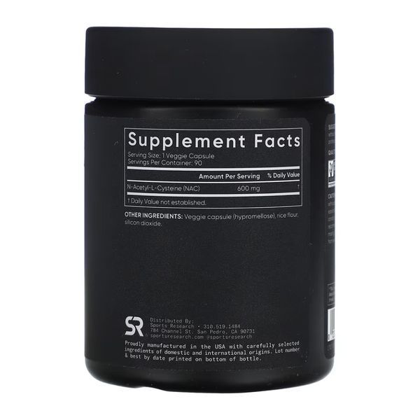 NAC - N-Acetyl-L-Cysteine 600mg - 90 vcaps &mdash; оригинальный товар
