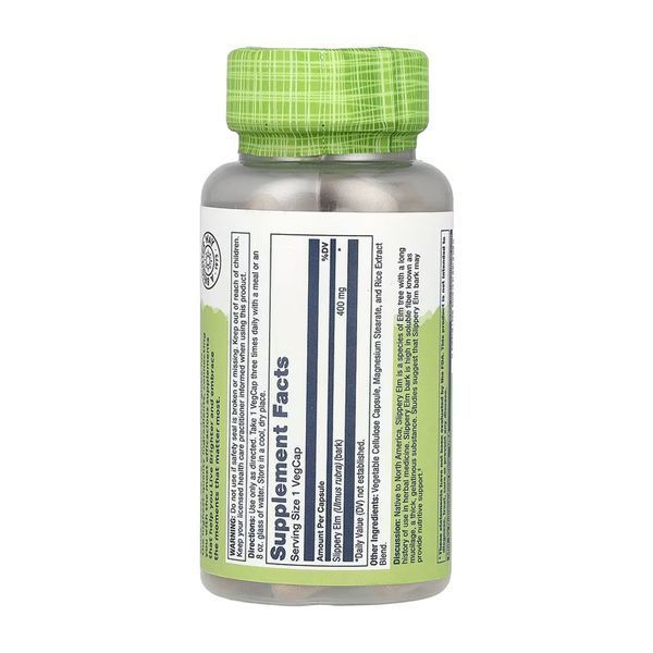Slippery Elm Bark 400mg - 100 vcaps &mdash; оригінальний товар