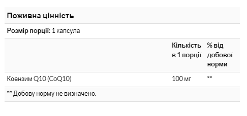 COQ10 100mg - 30 vcaps &mdash; оригінальний товар