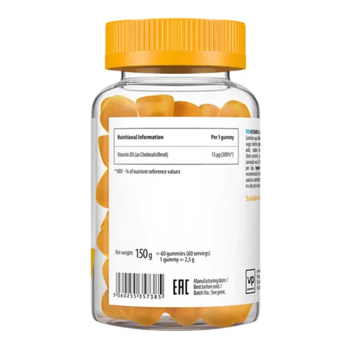 Vitamin D3 - 60 gummies &mdash; оригінальний товар