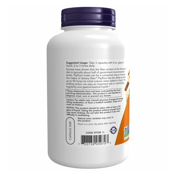 Psyllium Husk 500mg - 200 vcaps &mdash; оригінальний товар