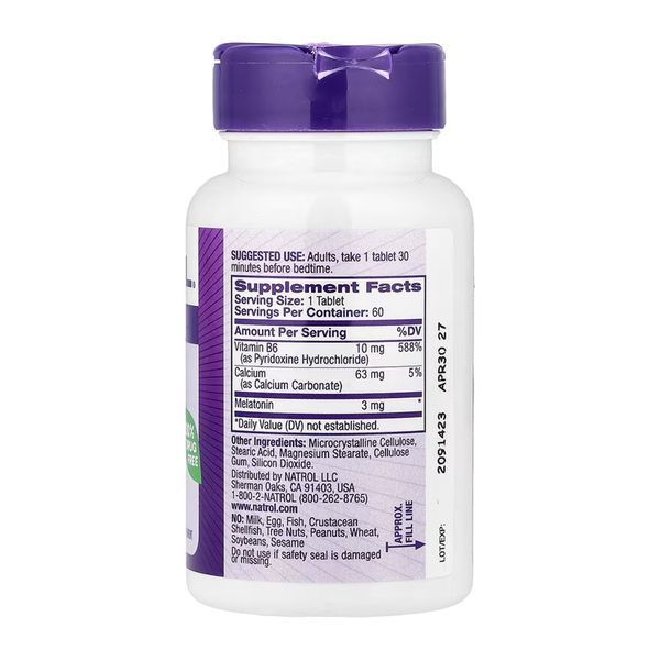 Melatonin 3mg - 60 tabs &mdash; оригинальный товар