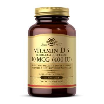 Vitamin D3 (Cholecalciferol) 10 mcg (400 IU) - 100 softgels &mdash; оригинальный товар