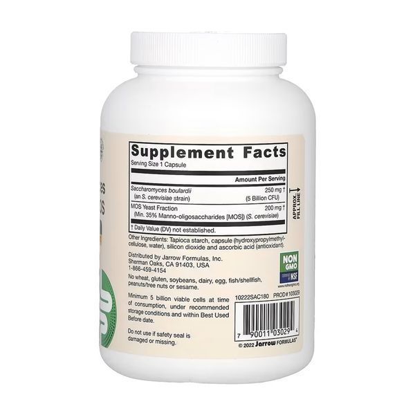Saccharomyces Boulardii + MOS - 180 vcaps &mdash; оригинальный товар