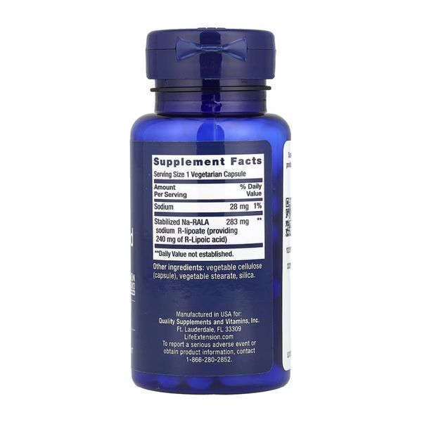 Super R-Lipoic Acid 240 mg - 60 vcaps &mdash; оригінальний товар