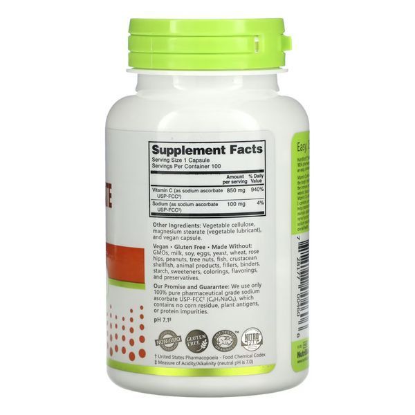 Sodium Ascorbate - 100 caps &mdash; оригінальний товар