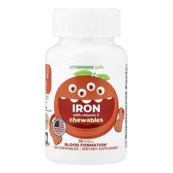 VitaWorks Kids Iron With Vitamin C - 120 chewables &mdash; оригинальный товар