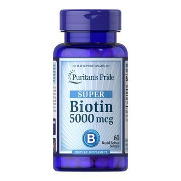 Biotin 5000 mcg - 60 softgels &mdash; оригинальный товар