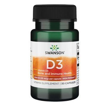 D-3 High Potency Vitamin 1000iu (25mcg) - 30caps &mdash; оригинальный товар