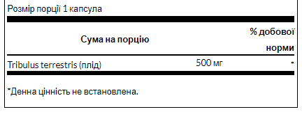 Tribulus Fruit 500mg - 90 cap &mdash; оригинальный товар
