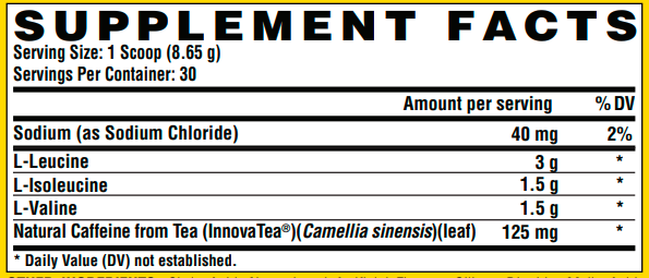Lipo-6 BCAA Intense - 30srv Fruit Punch &mdash; оригінальний товар