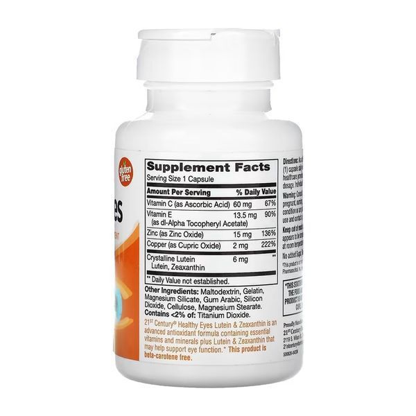 Healthy Eyes Lutein & Zeaxanthin - 60 caps &mdash; оригінальний товар