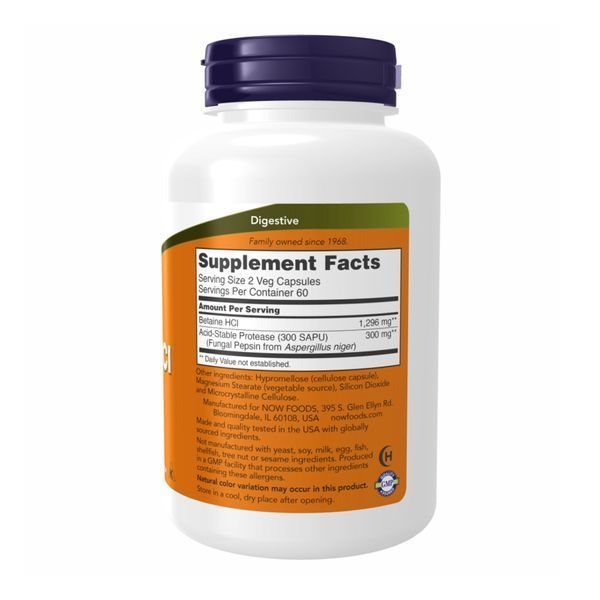 Betaine HCI 648mg - 120vcaps &mdash; оригінальний товар