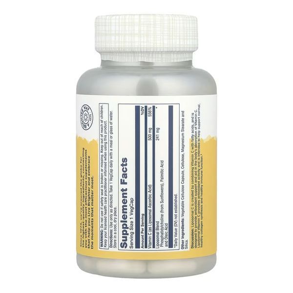 Liposomal Vitamin C 500mg - 100 vcaps &mdash; оригинальный товар